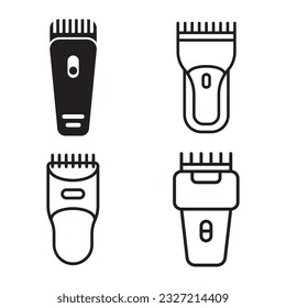 mustache trimmer icon vector illustration logo design