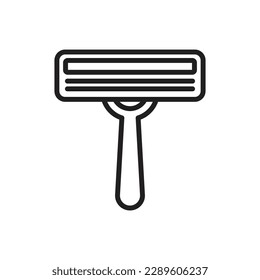 Mustache Trimmer Outline Icon Vector Illustration 