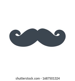 icono de color de glifo vectorial bigote 