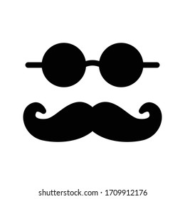 mustache vector glyph flat icon 
