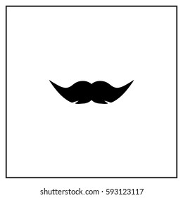 Mustache Vector Icon.