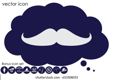 Mustache vector icon