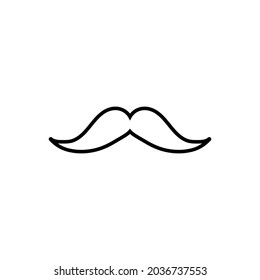 Mustache vector icon. Barbershop illustration sign. haircut symbol or logo.