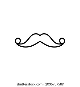 Mustache vector icon. Barbershop illustration sign. haircut symbol or logo.