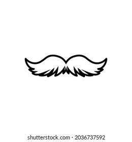Mustache vector icon. Barbershop illustration sign. haircut symbol or logo.