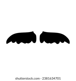 Mustache vector icon. Barbershop illustration sign. haircut symbol or logo.