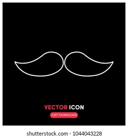 Mustache Vector Icon Illustration