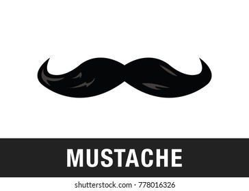 Mustache Vector Icon Illustration Background