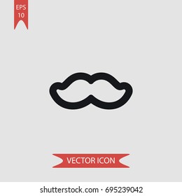 Mustache vector icon, illustration symbol