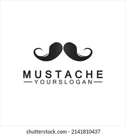 Mustache Vector icon logo design template 
