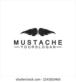 Mustache Vector icon logo design template 