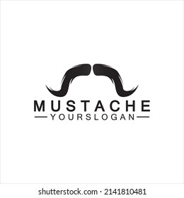 Mustache Vector icon logo design template 