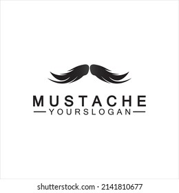 Mustache Vector icon logo design template 