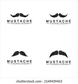 Mustache Vector icono plantilla de diseño 