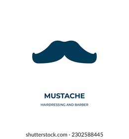 mustache vector icon. mustache, man, people filled icons from flat hairdressing and barber shop concept. Isolated black glyph icon, vector illustration symbol element for web design and mobile apps