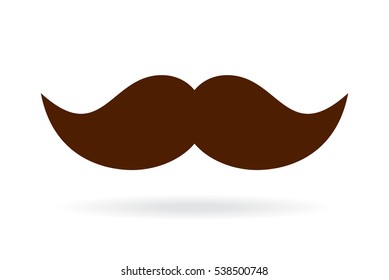Mustache vector icon. Moustache hipster icon.