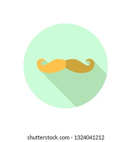 Mustache vector icon in new flat style. 