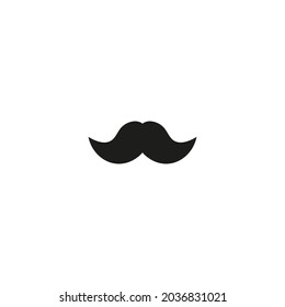 mustache vector icon on white background