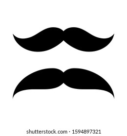 mustache vector icon in solid style