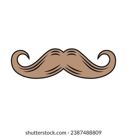 Mustache vector icon,illustration template design
