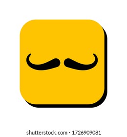 Mustache vector illustration icon. Mustache icon in two-dimensional shape. The concept of gentleman by using a mustache modern icon.