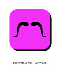 Icono de ilustración vectorial de bigote. Icono de bigote en forma bidimensional. El concepto de caballero usando un ícono moderno bigote.