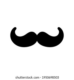 Mustache. Vector illustration. Isolated on white. Flat design.