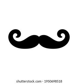 Mustache. Vector illustration. Isolated on white. Flat design.