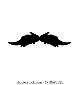 Mustache. Vector illustration. Isolated on white. Flat design.