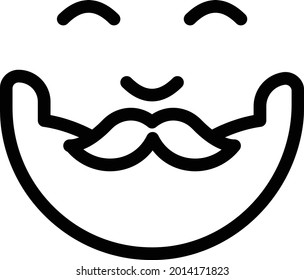 ilustración vectorial de bigote aislada en un fondo transparente. Iconos vectoriales de arrastre para gráficos de concepto o web.