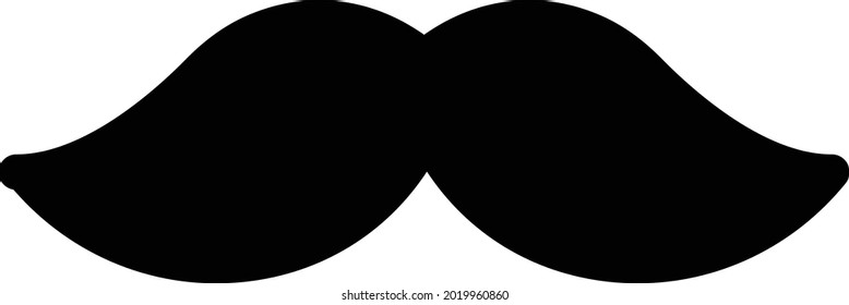 ilustración vectorial de bigote aislada en un fondo transparente. Iconos vectoriales de arrastre para gráficos de concepto o web.