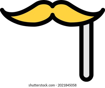 ilustración vectorial de bigote aislada en un fondo transparente. iconos vectoriales de color para el concepto o los gráficos web.
