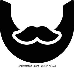 mustache  Vector illustration on a transparent background. Premium quality symmbols. Glyphs vector icons for concept and graphic design. 

