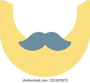 mustache Vector illustration on a transparent background. Premium quality symmbols. Line Color vector icons for concept and graphic design. 
