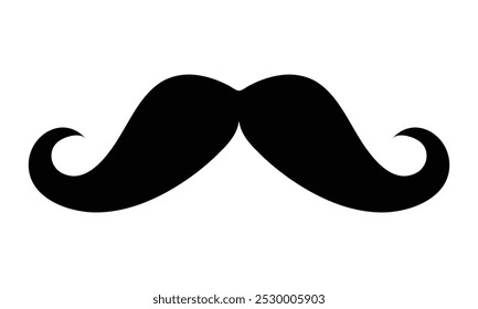 Ilustração do vetor de bigode. Ícone de estilo simples isolado no plano de fundo branco