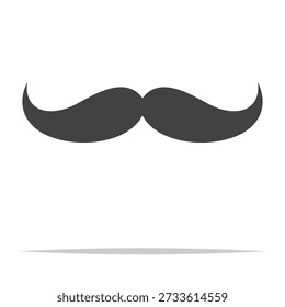 Mustache vector isolated illustration clip art