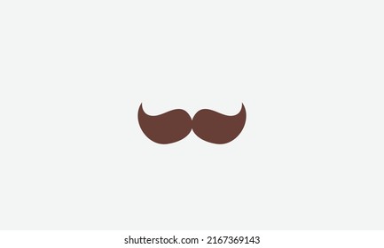 mustache vector logo design template