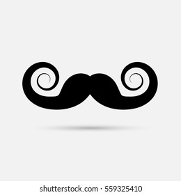Mustache vector  on white background