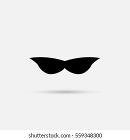 Mustache vector  on white background