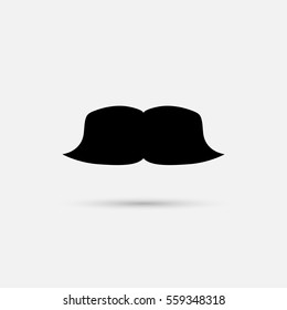 Mustache vector  on white background