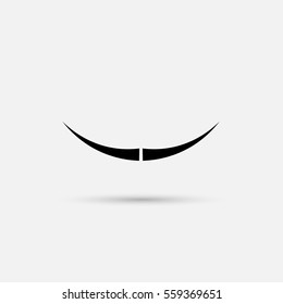Mustache vector on white background