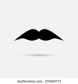 Mustache vector on white background