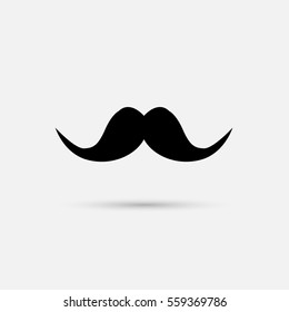Mustache vector on white background