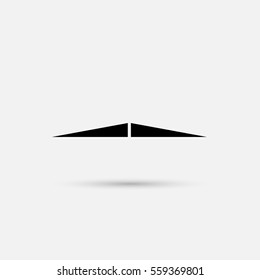 Mustache vector on white background