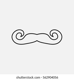 Mustache vector on white background