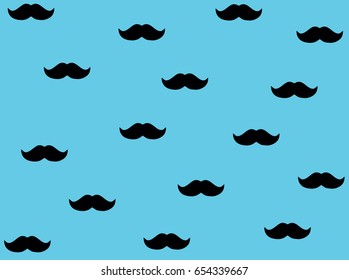 Mustache Vector Pattern Background