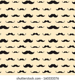 Mustache Vector Seamless Pattern