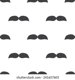 mustache, vector seamless pattern, Editable can be used for web page backgrounds, pattern fills  