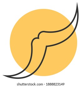 ilustración de forma vectorial de bigote