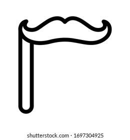 icono de la línea delgada del vector mustache 